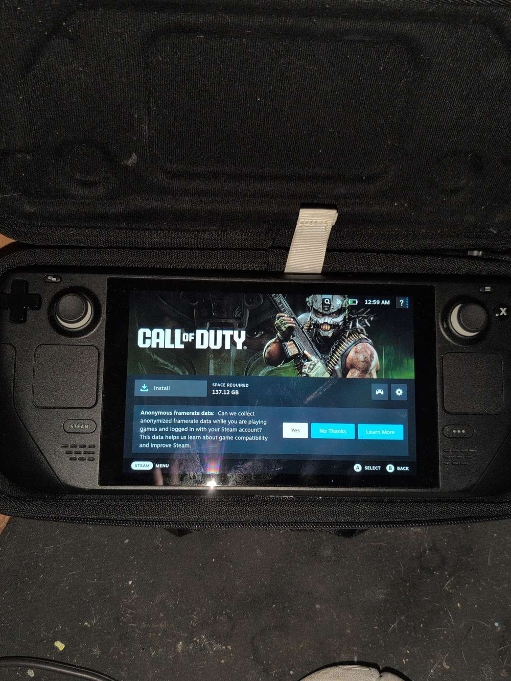 Steam Deck Handheld Gaming Console - Black